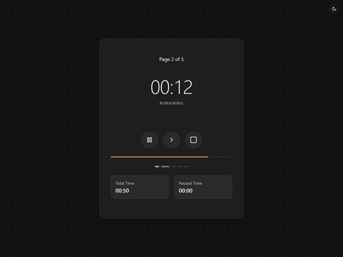 PageTimer V02 — CSS and JavaScript