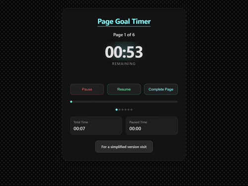 PageTimer V02 — CSS and JavaScript